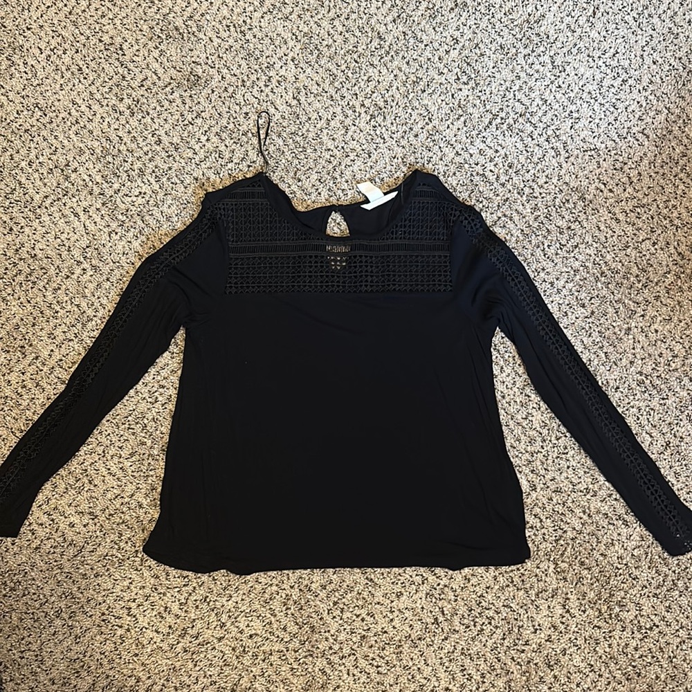 Black H&M long sleeve top.